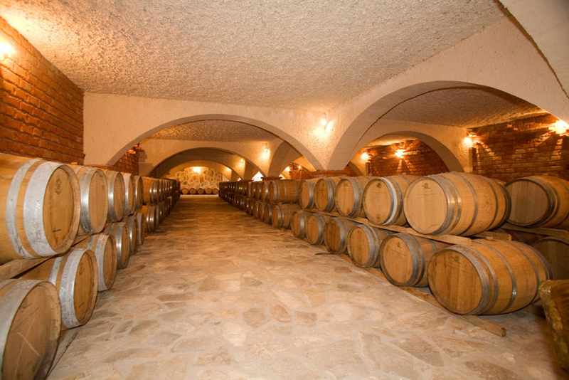 Barrique-Keller des Weinguts Matusko