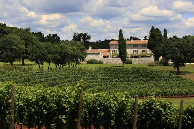 Weingut Meneghetti, Nähe Bale in Istrien